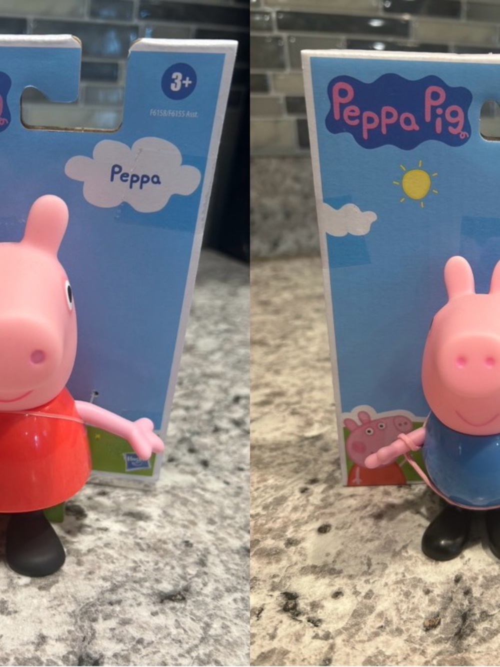 Peppa Pig Figure Toy - Pink with Red & Blue Outfits